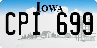 IA license plate CPI699