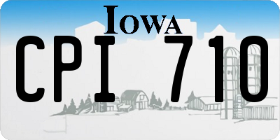 IA license plate CPI710