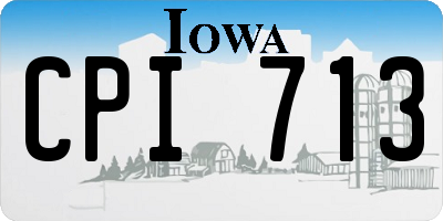 IA license plate CPI713