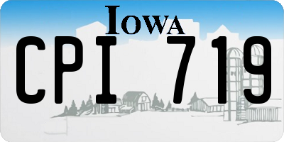 IA license plate CPI719