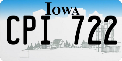 IA license plate CPI722