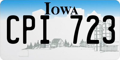 IA license plate CPI723