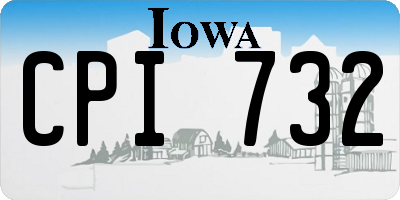 IA license plate CPI732