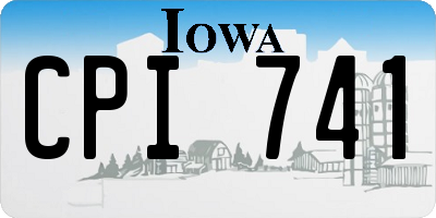 IA license plate CPI741