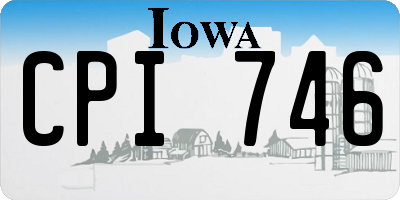 IA license plate CPI746