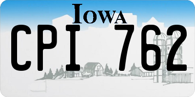 IA license plate CPI762