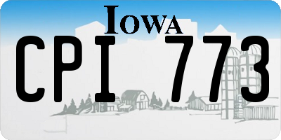 IA license plate CPI773