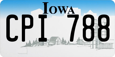 IA license plate CPI788
