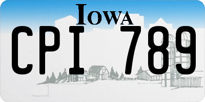 IA license plate CPI789