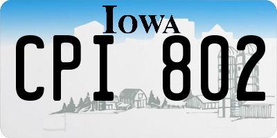 IA license plate CPI802