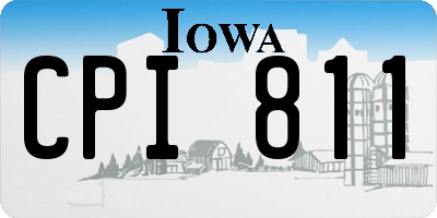 IA license plate CPI811