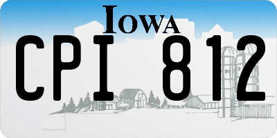 IA license plate CPI812
