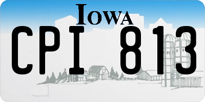 IA license plate CPI813