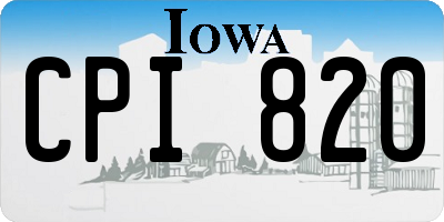 IA license plate CPI820