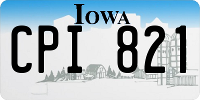IA license plate CPI821