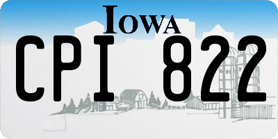 IA license plate CPI822