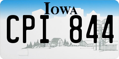 IA license plate CPI844