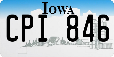 IA license plate CPI846