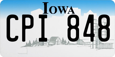 IA license plate CPI848