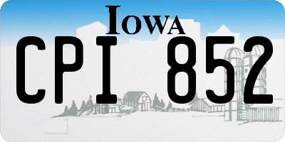 IA license plate CPI852