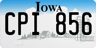 IA license plate CPI856