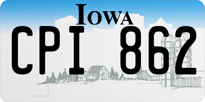IA license plate CPI862