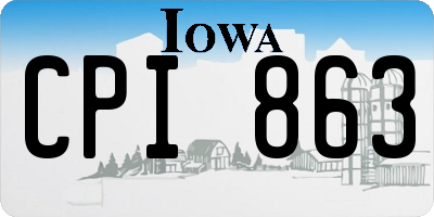 IA license plate CPI863