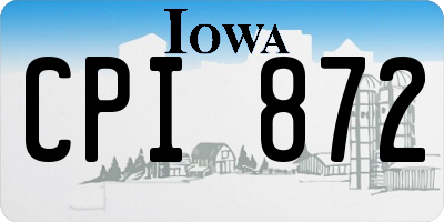IA license plate CPI872