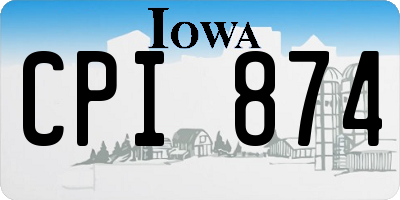 IA license plate CPI874