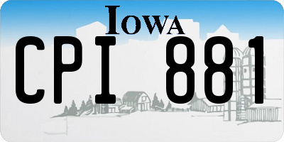 IA license plate CPI881