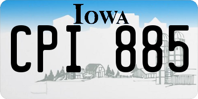 IA license plate CPI885