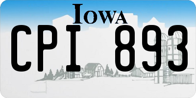 IA license plate CPI893