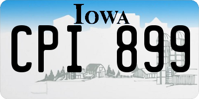 IA license plate CPI899