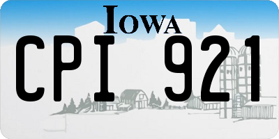IA license plate CPI921