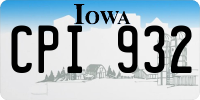 IA license plate CPI932