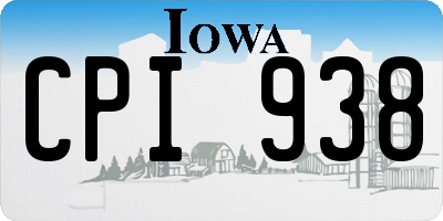 IA license plate CPI938