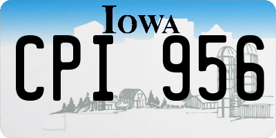IA license plate CPI956