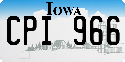 IA license plate CPI966