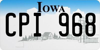 IA license plate CPI968