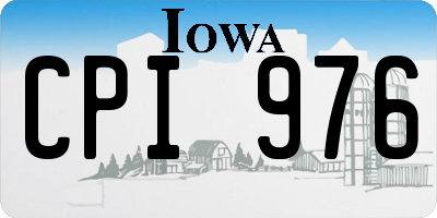 IA license plate CPI976