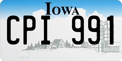 IA license plate CPI991