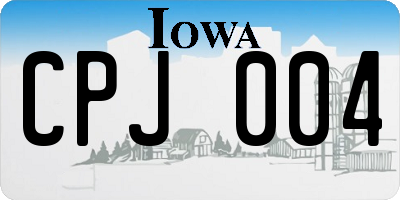 IA license plate CPJ004