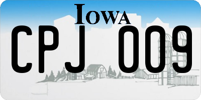 IA license plate CPJ009