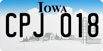 IA license plate CPJ018