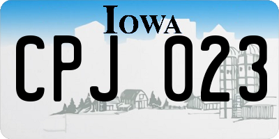 IA license plate CPJ023
