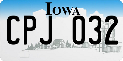 IA license plate CPJ032