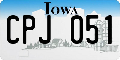 IA license plate CPJ051