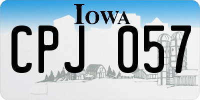 IA license plate CPJ057