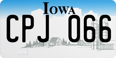 IA license plate CPJ066
