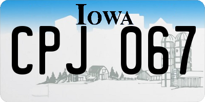 IA license plate CPJ067